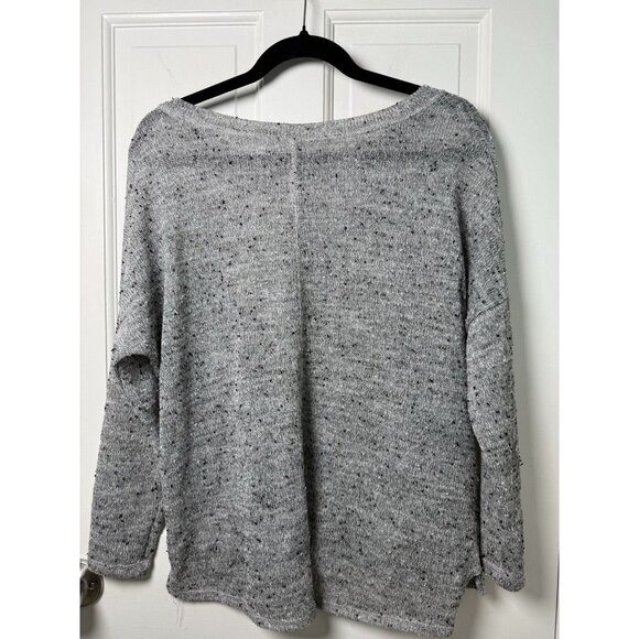 Harmony Grey and Black Semi Sheer Knit Sweater - Women's Size M - Picture 4 of 8